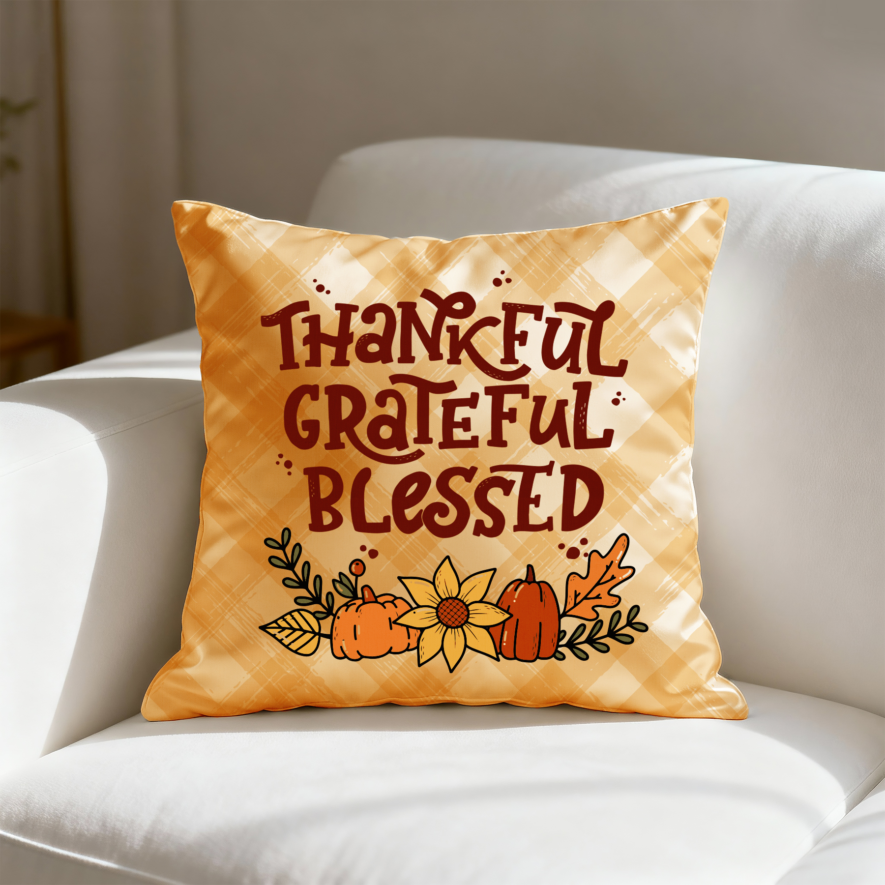 18X18 Inch Cotton Throw Pillow 13