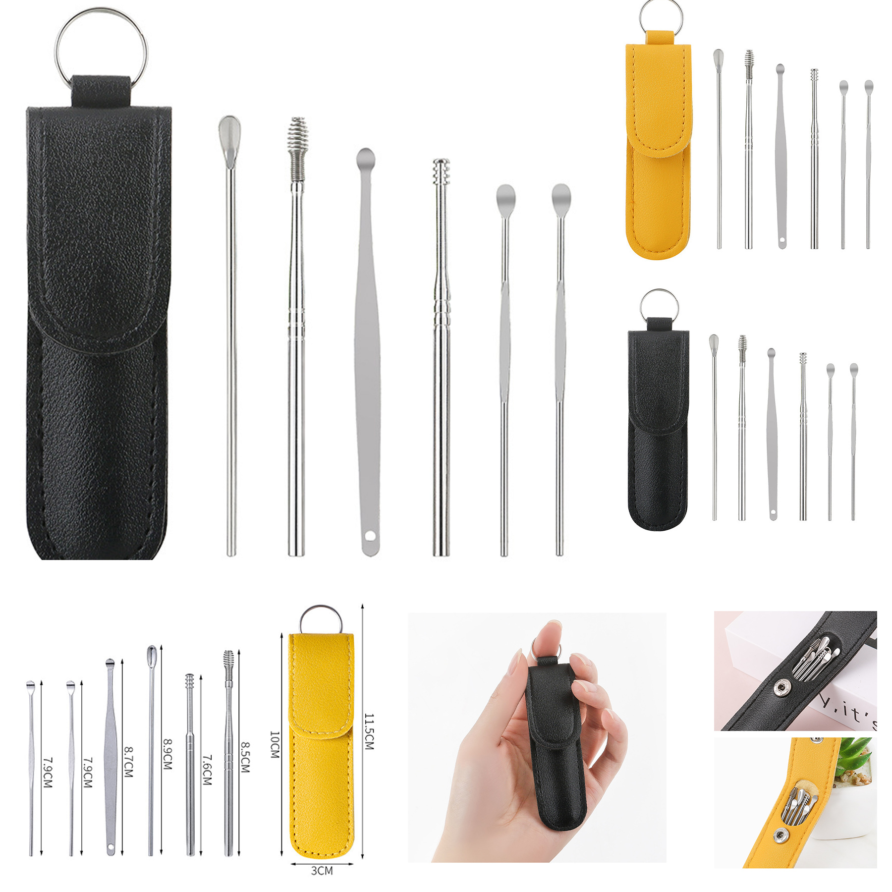 6PCS Innovative Spring Ear Wax Cleaner Tool Set