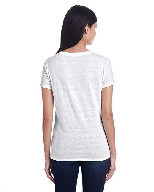 Women's Invisible Stripe V-Neck T-Shirt - 252RV 3