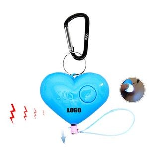 Lanyard Heart Safety Alarm Keychain With LED Light And 120DB Panic Sound 2