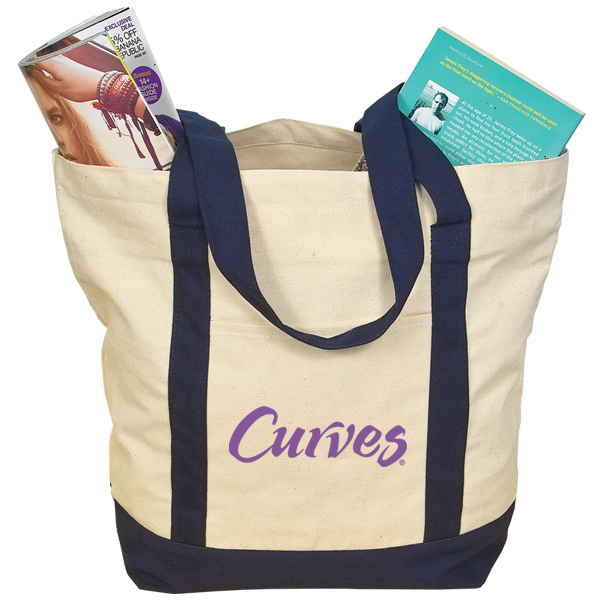 Two-Tone 10 oz Cotton Canvas Tote Bag 10