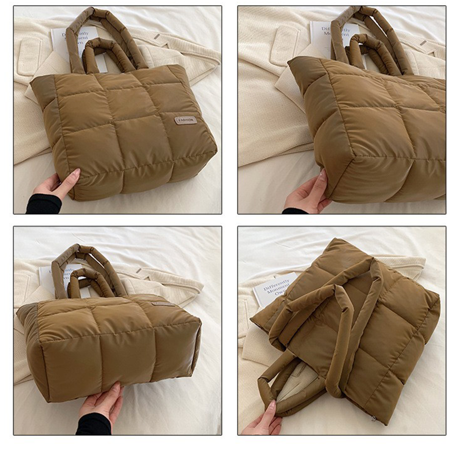 Eiderdown Puffer Women Tote Bag, custom tote bag with logo imprint 10