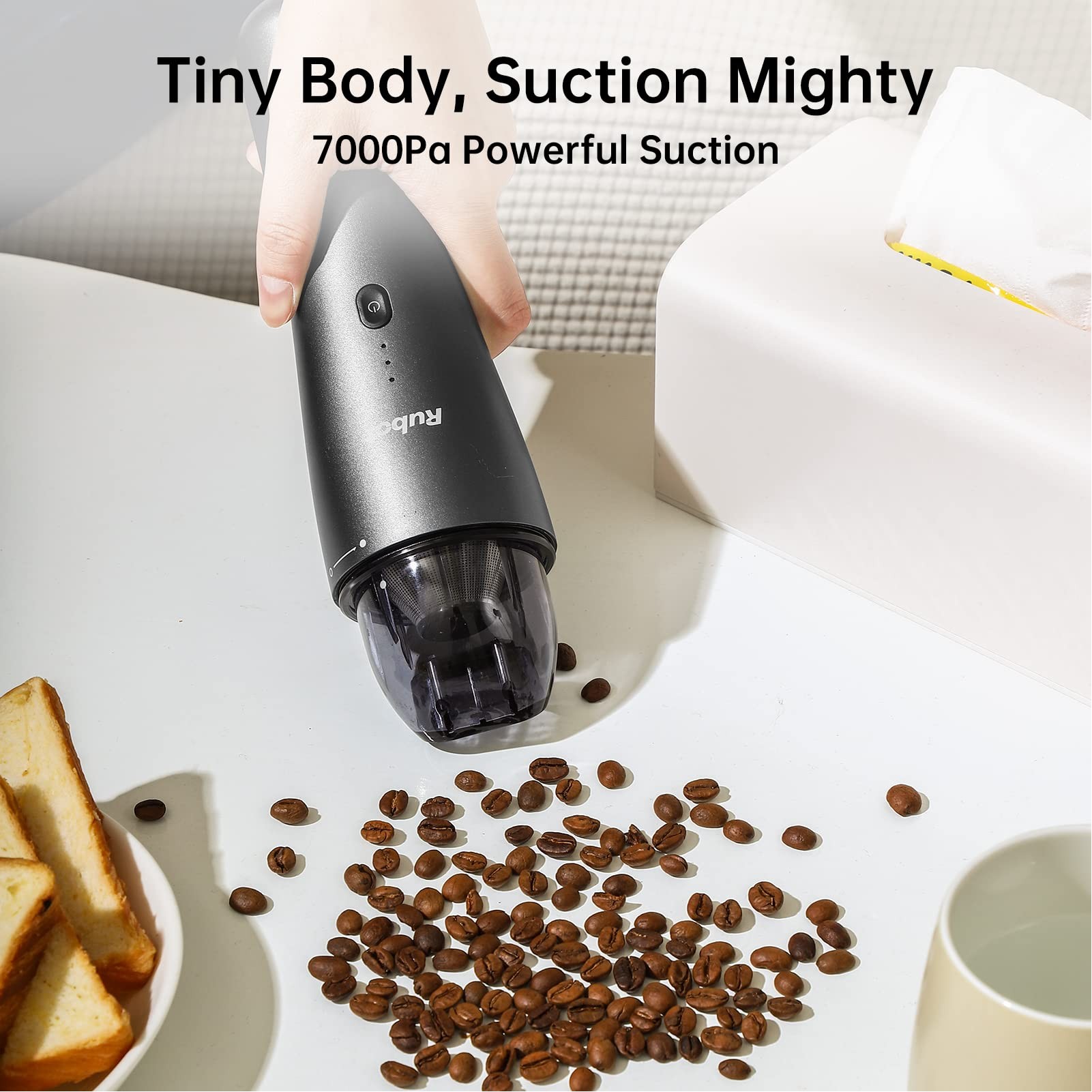 Car Vacuum Cleaner, Car Vacuum Portable Cordless, Mini Portable Handheld Vacuum Cleaner for Car Deta 4