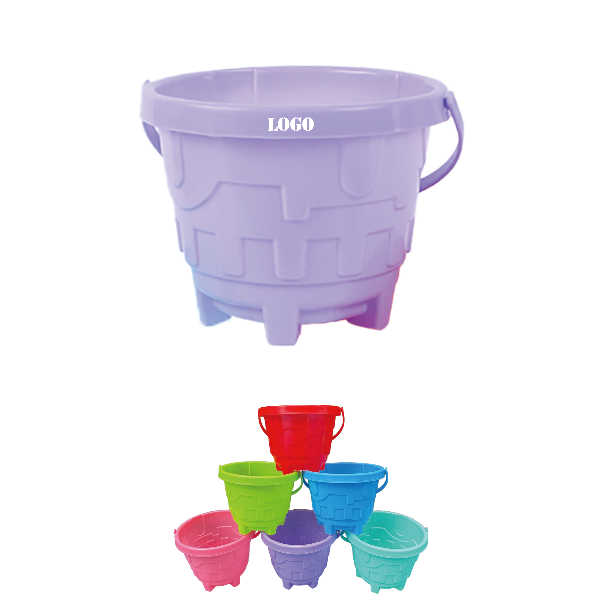 Castle-Shaped Beach Toy Bucket 3