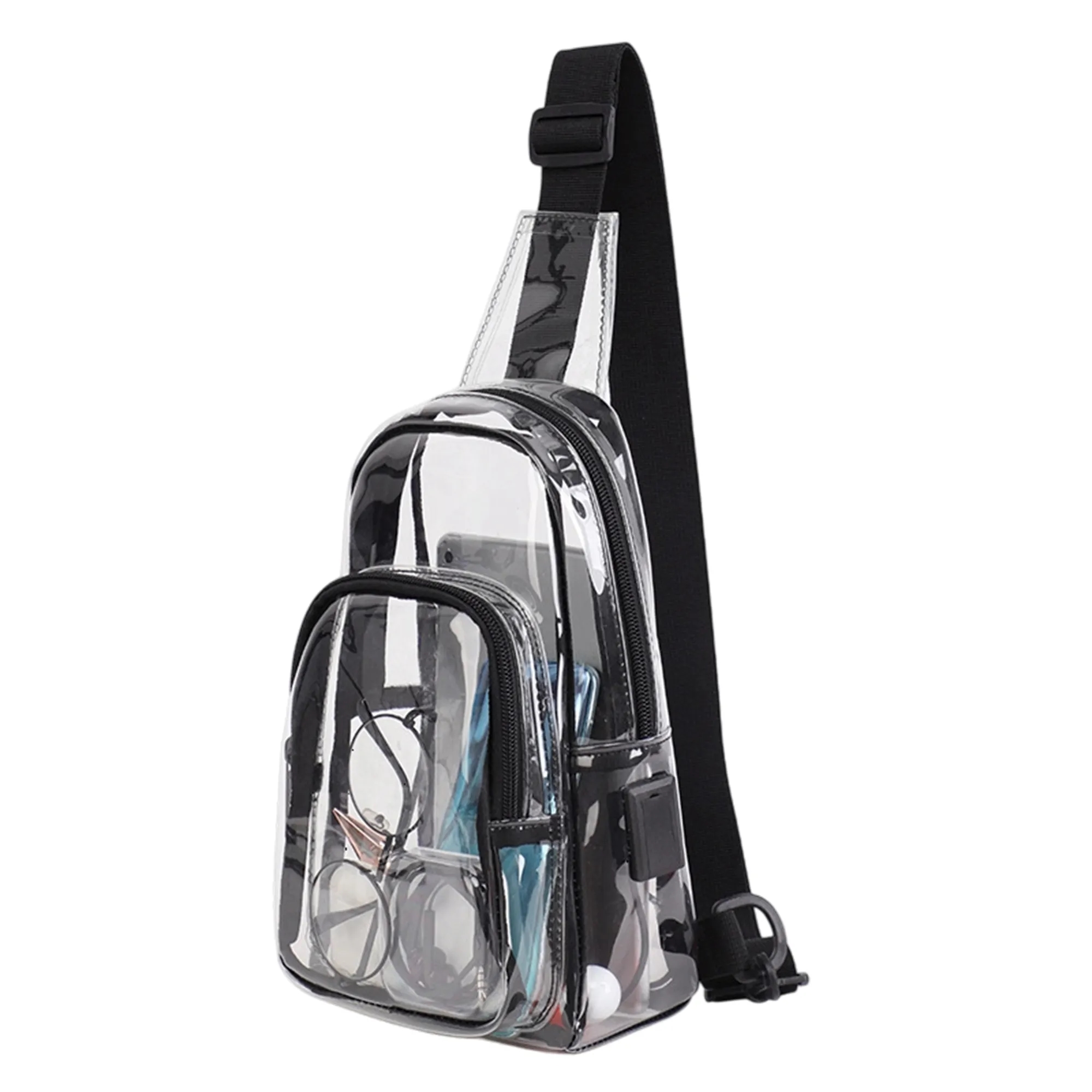 MOQ 50 Transparent PVC Chest Bag with Large Capacity 7