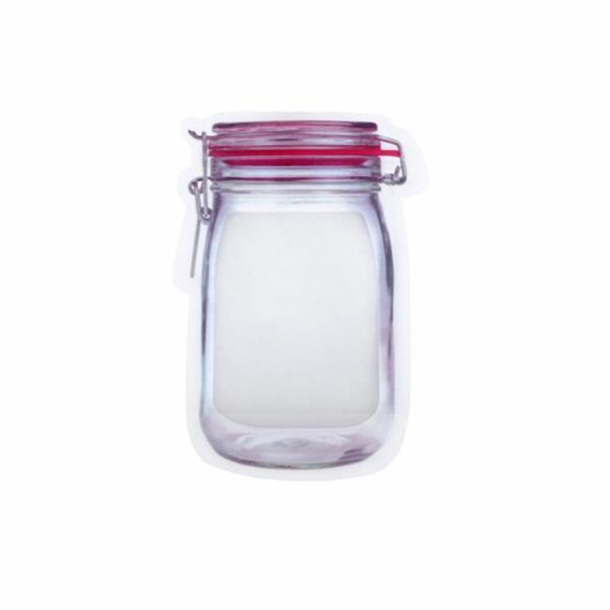 Jar Shaped Food Storage Ziplock Bag 7.68 x 4.72" 5