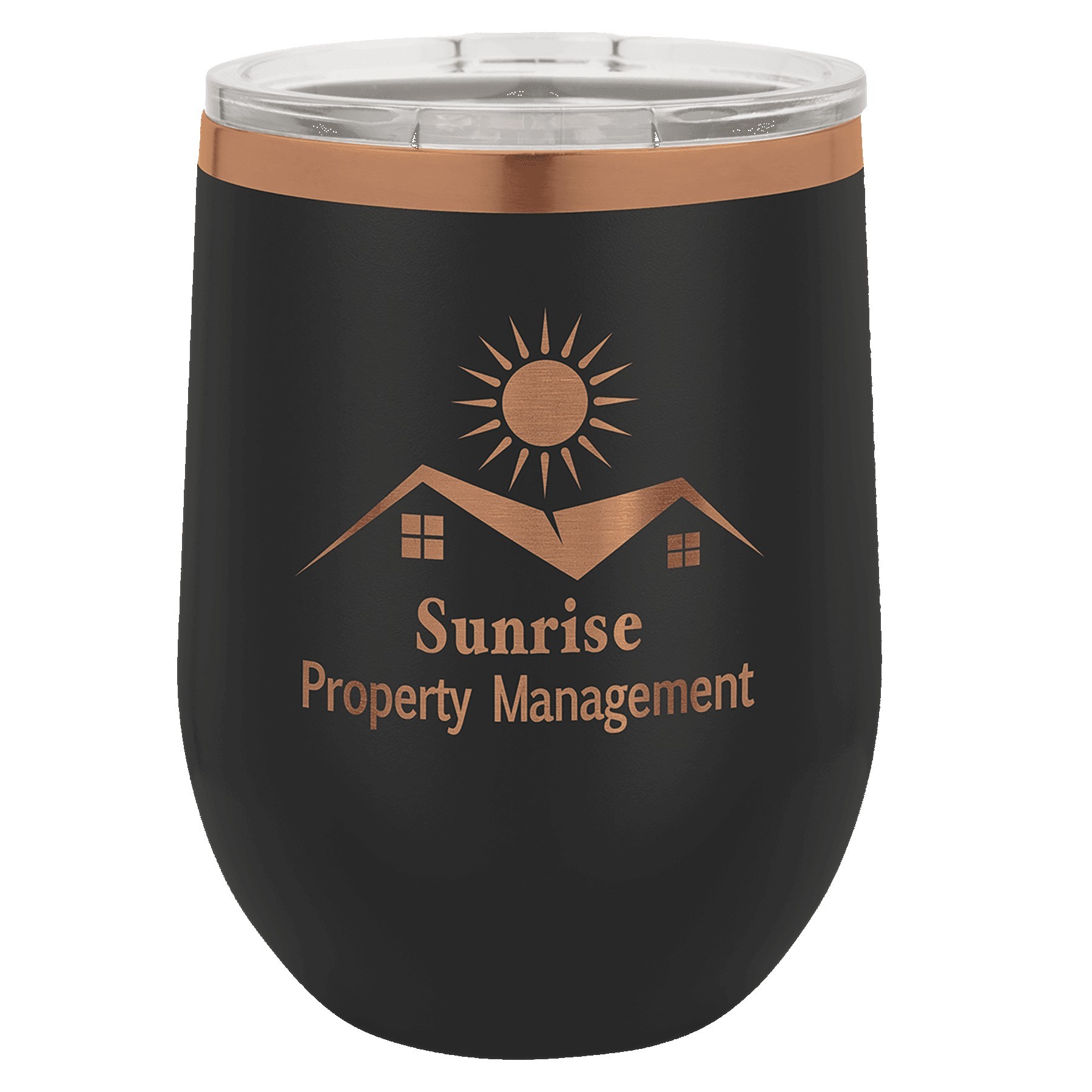 Polar Camel 12 Oz. ION-Plated Rose Gold Stemless Wine Tumbler 6
