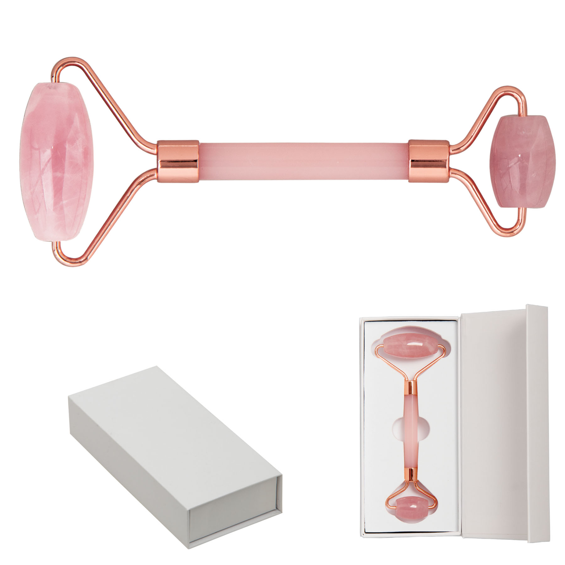 Rose Quartz Face Roller 3