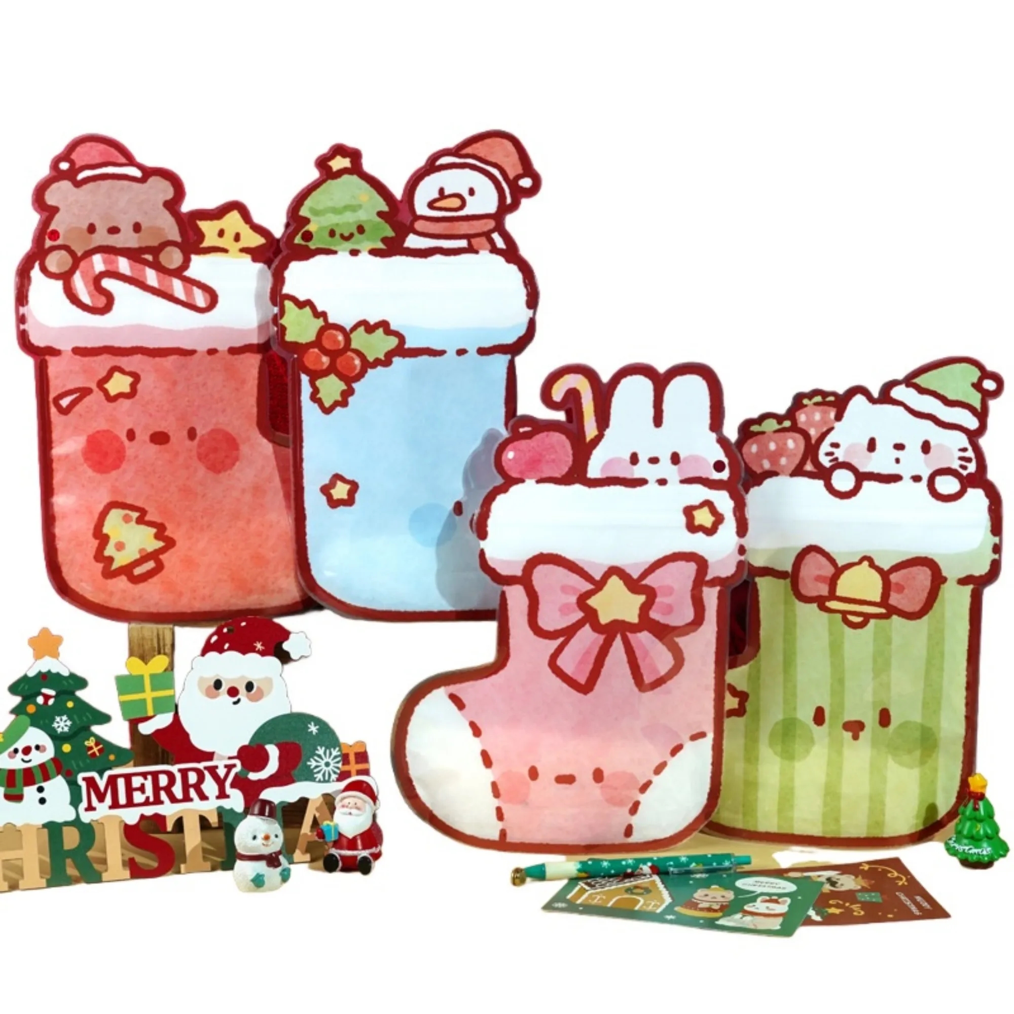 Christmas Stocking Gift Bag Candy Resealable Pouch 3