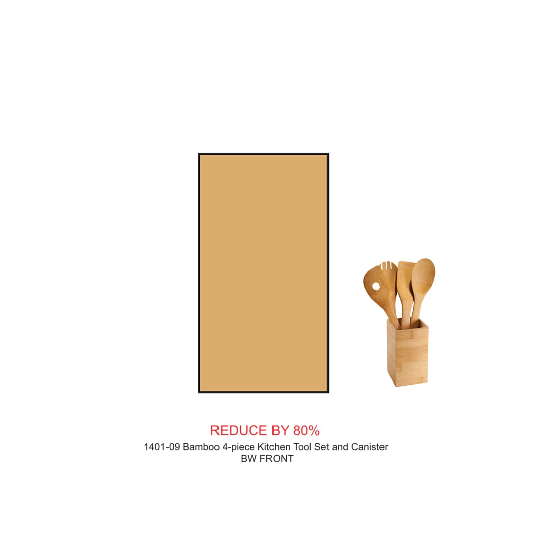 Bamboo 4-piece Kitchen Tool Set and Canister 21