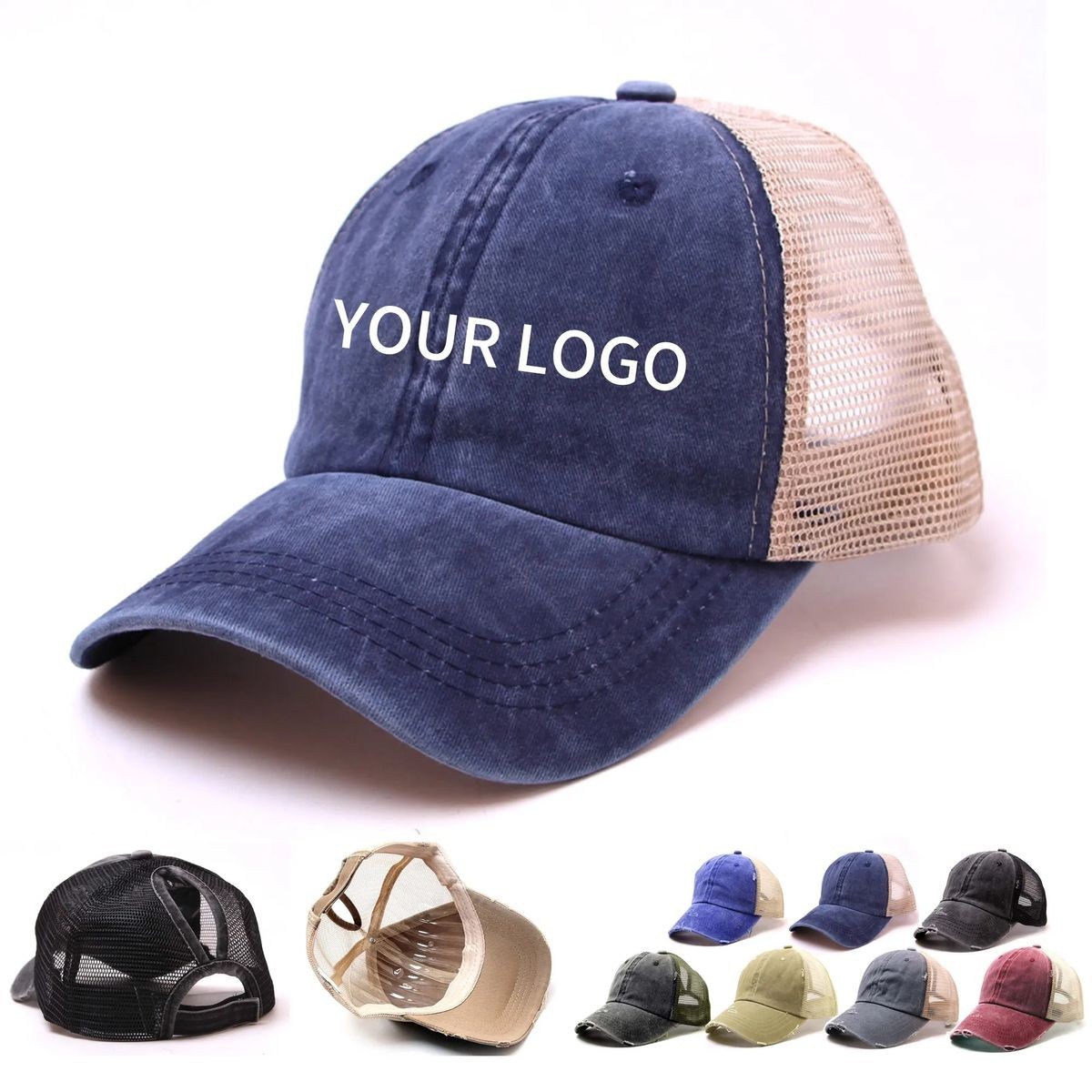 Breathable Baseball Cap with Embroidered Front 2
