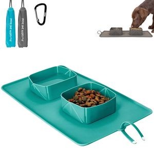 Production Stretchable Dual Pet Bowl Food Tray 3