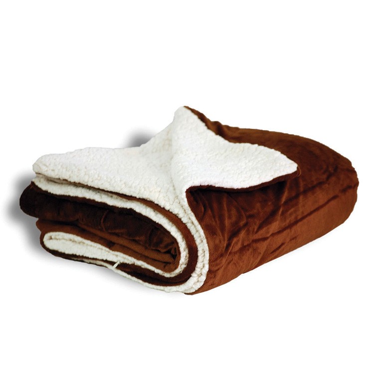CLOSEOUT - Brown Sherpa Blanket 1