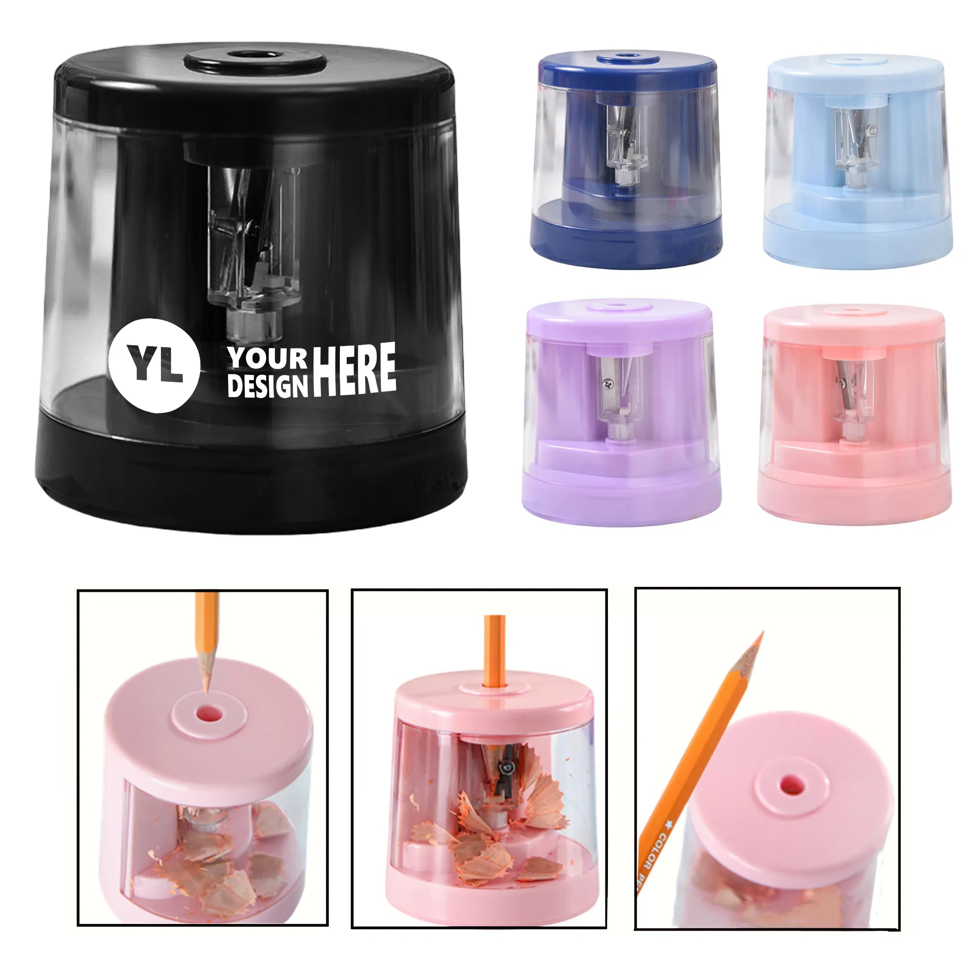 Electric Pencil Sharpener With Replaceable Blades