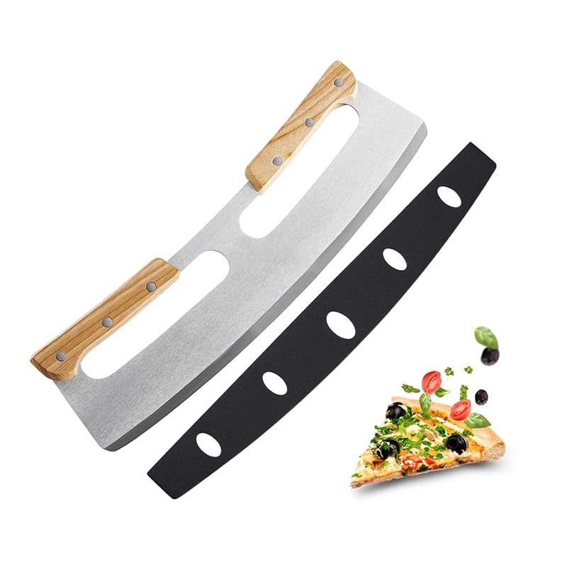 Double-Handle Pizza Cutter w/ Protector Cover 2
