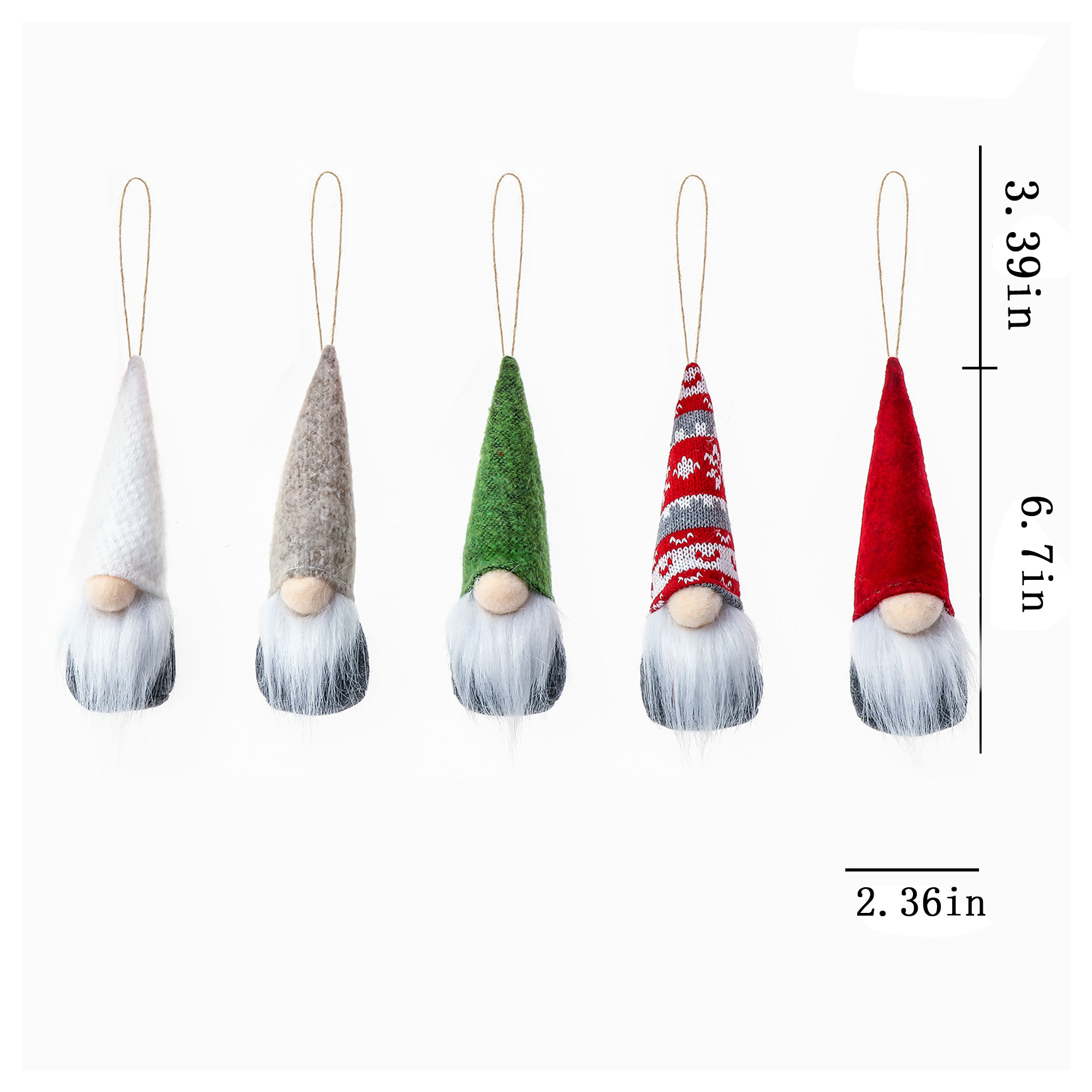 Wool Handcrafted Holiday Gnome Ornaments 1