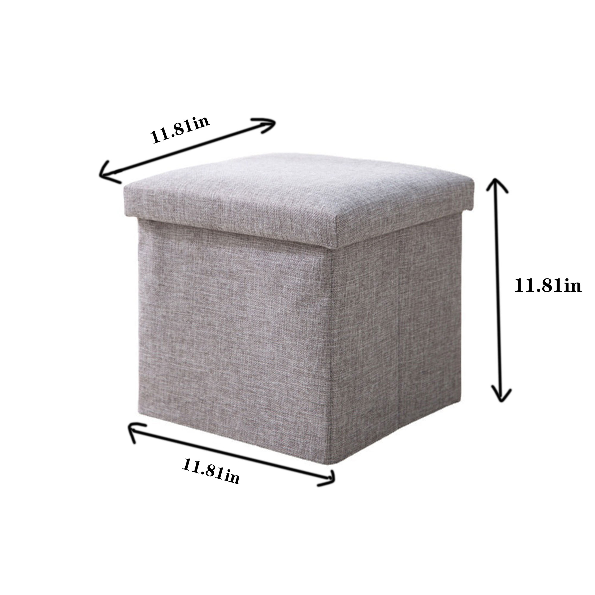 Foldable Fabric Storage Ottoman 2
