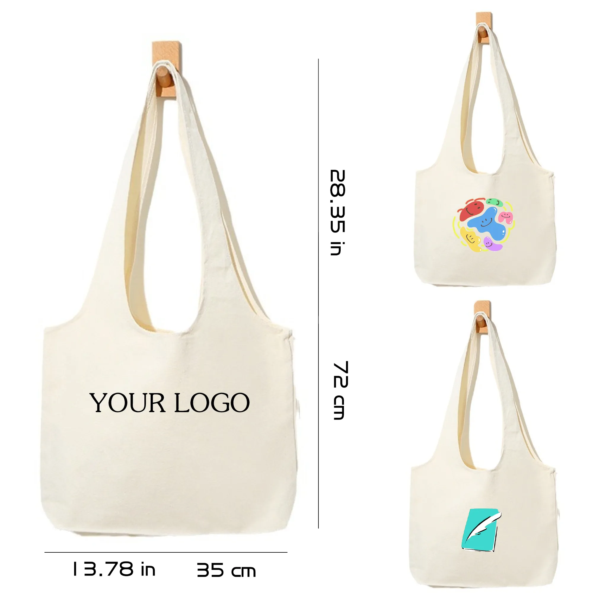 Sleeveless canvas tote bag 3