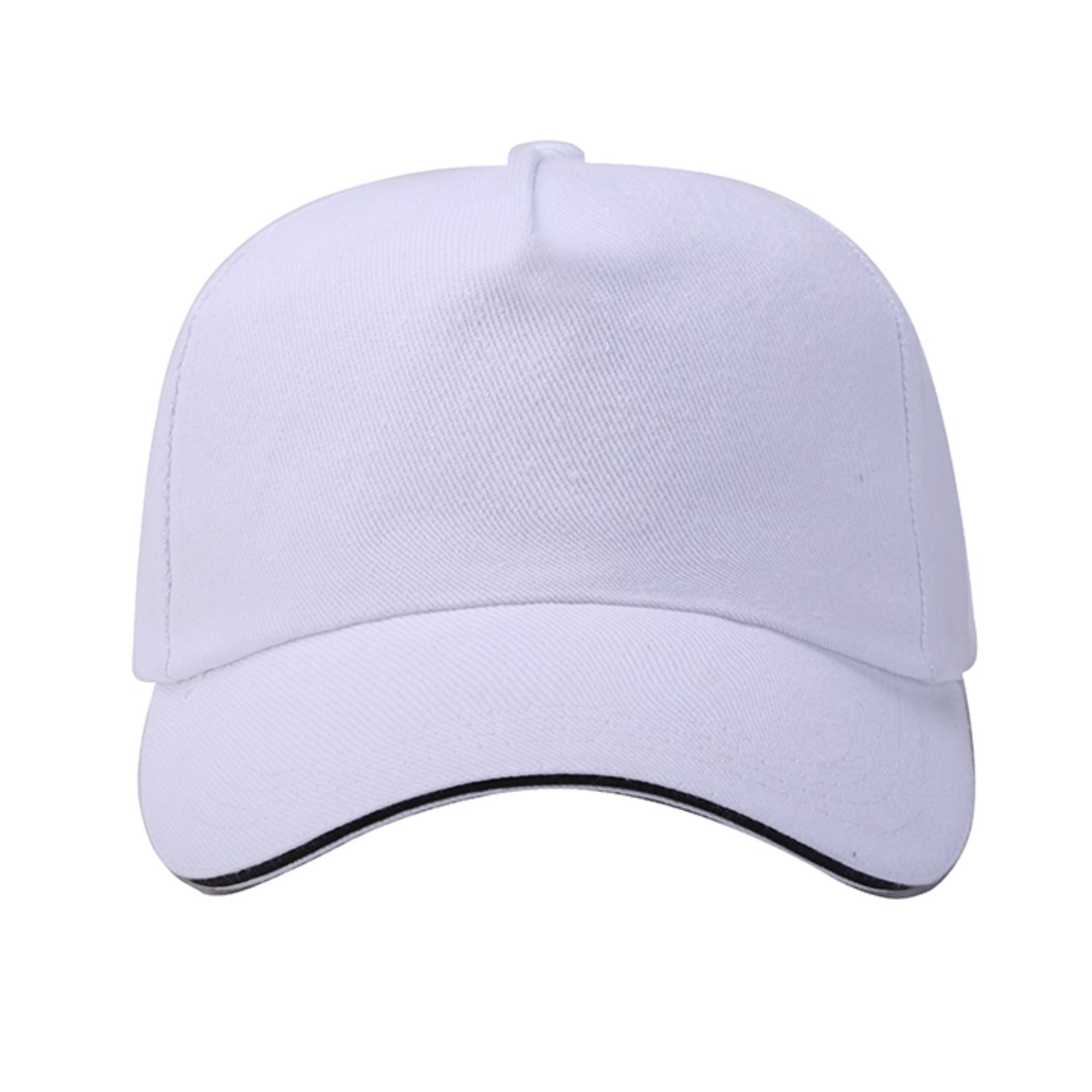 Structured 5 Panel Sandwich Bill Cap w/ Metal Tuck in Buckle