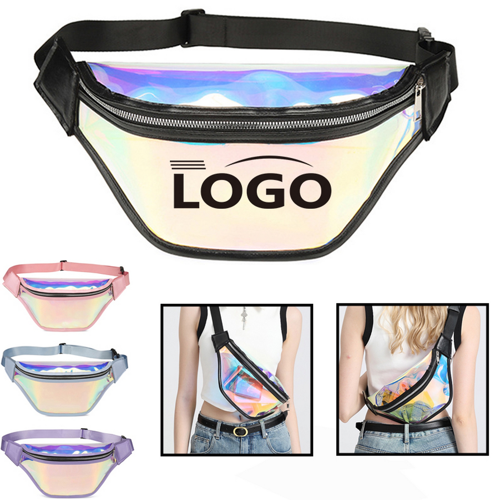Tpu Laser Sports Fitness Transparent Mobile Phone Waist Bag 3