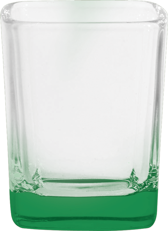 2.25 oz. Square Shot Glass - Deep Etched 1