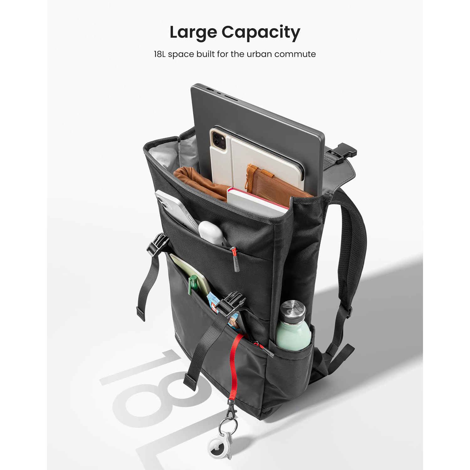 Polyester Water-Resistant College Travel Casual Backpack 4