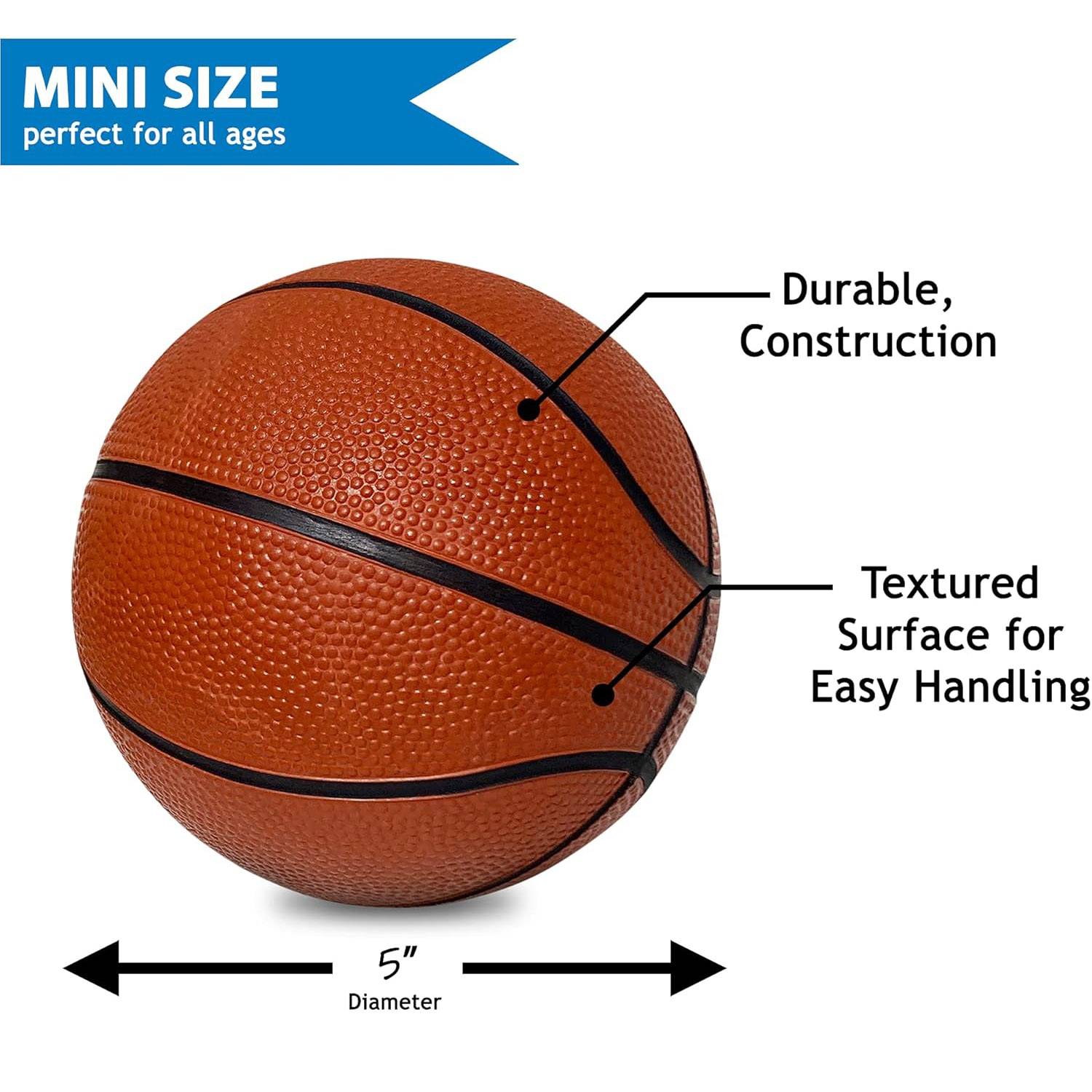 5" Mini PU Children Basketball 6