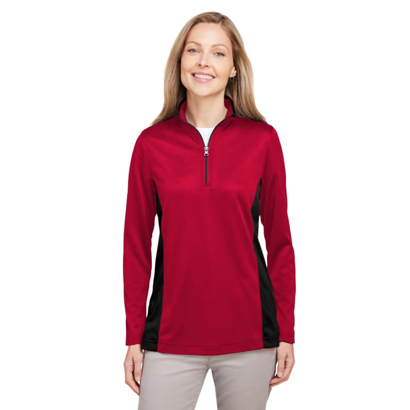 Harriton Ladies' Flash Snag Protection Plus IL Colorblock Quarter-Zip 19