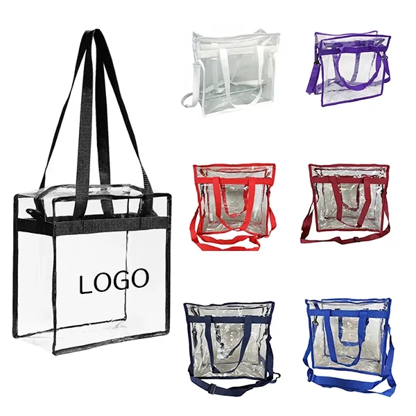 Clear Tote Bag with Transparent Shoulder Straps Purse 3