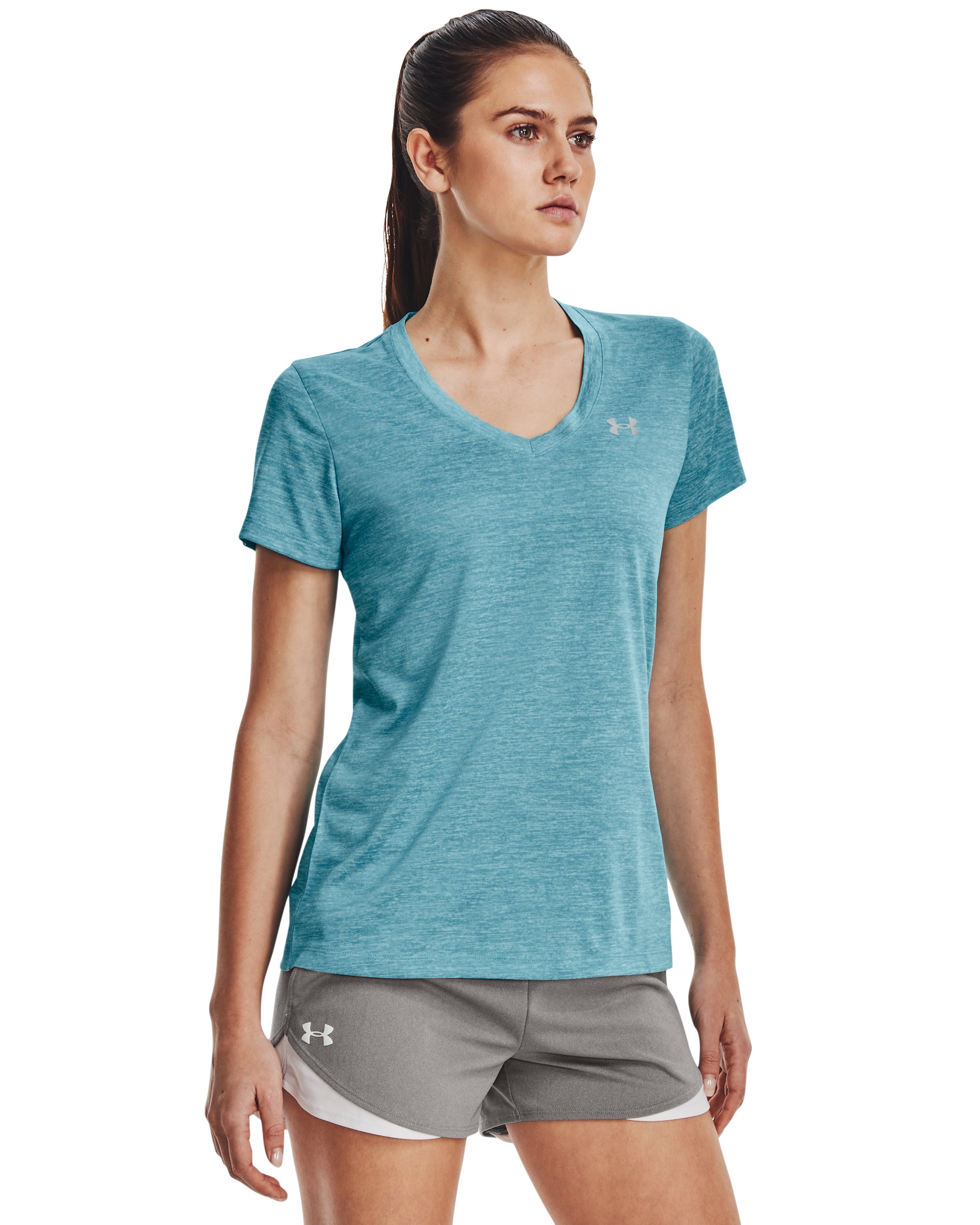UA Tech Twist Women's V-Neck Short Sleeve 6