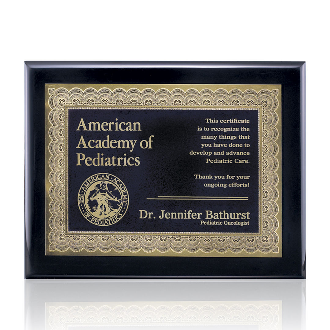 Oakleigh Certificate Plaque - Black Finish 6