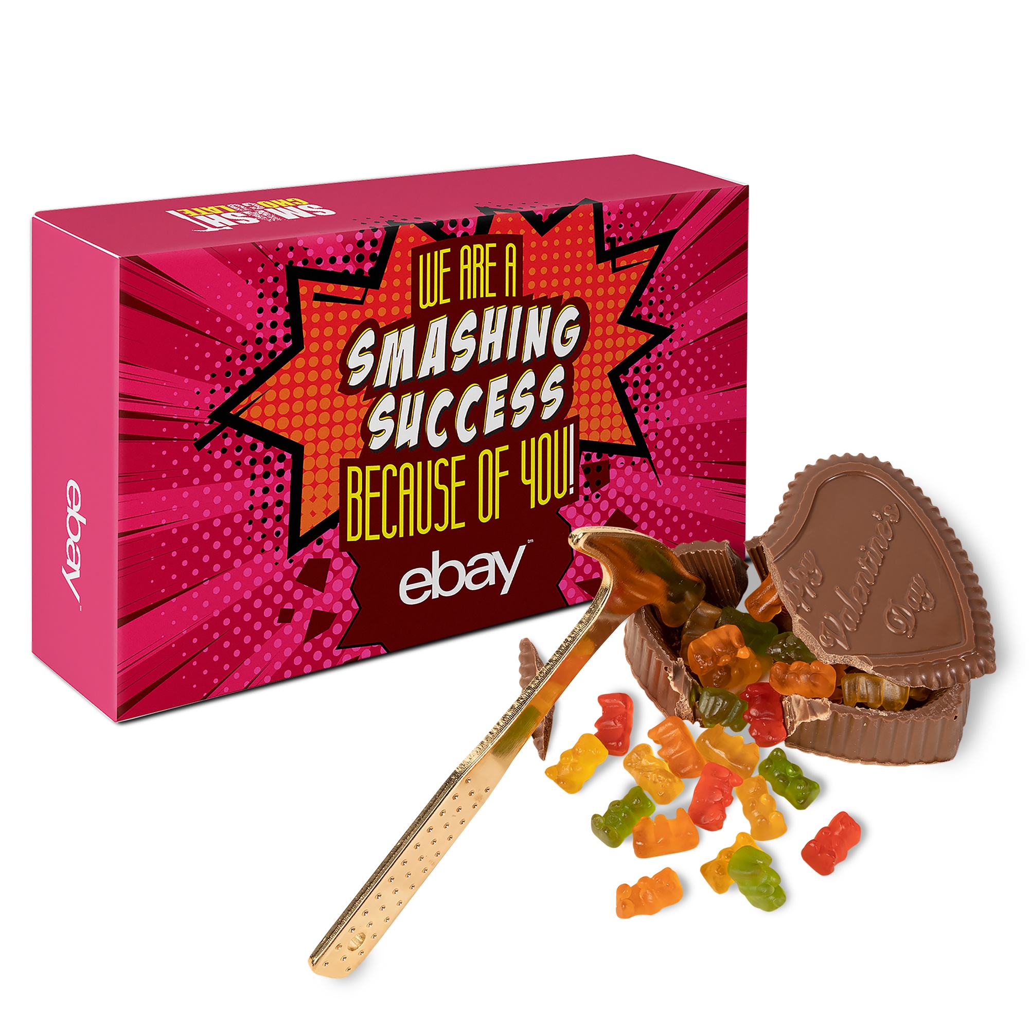 Smash Chocolate Heart with Gummy Bears 2