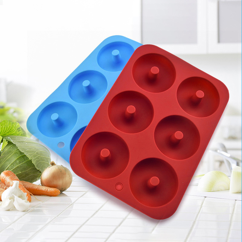 Non-Stick Silicone Donut Mold for 6 Donuts 2.95 Inch 31