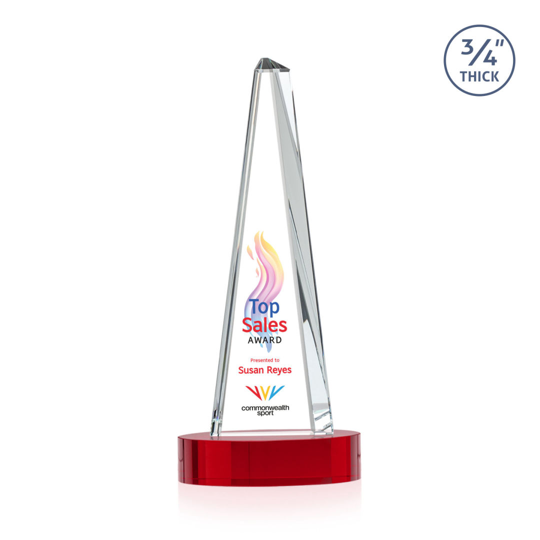 Majestic Tower VividPrint™ Award on Alberton Base - Red 11