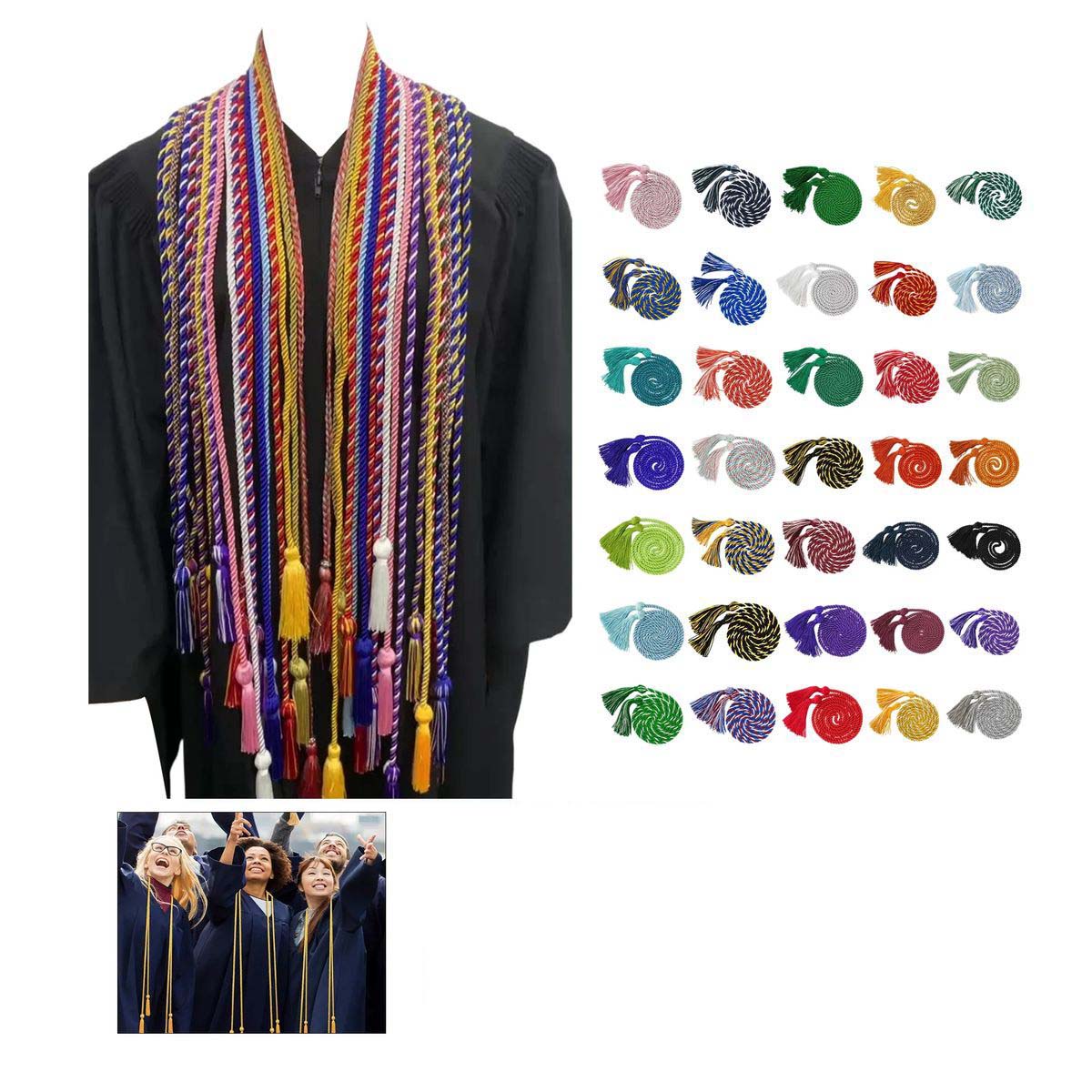 Dual Tone Handwoven Tassel Cord for Events 1