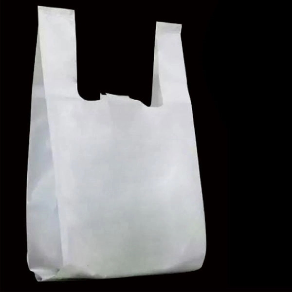White Plastic T-shirt Bags -12.6 " x 5.51 " x 19.7 " 2
