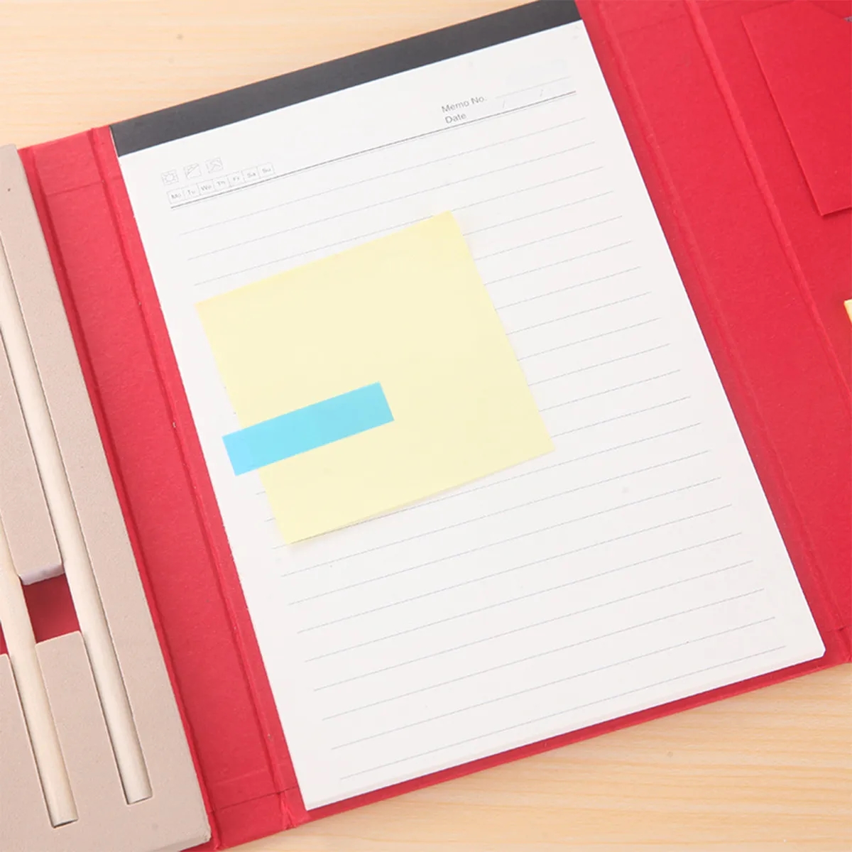 Multi-Functional Kraft Paper Post-It Of Set Stored Notebooks 4