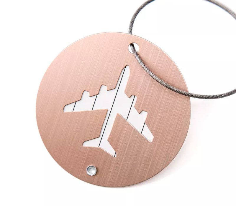 Round Aluminum Luggage Tag 11