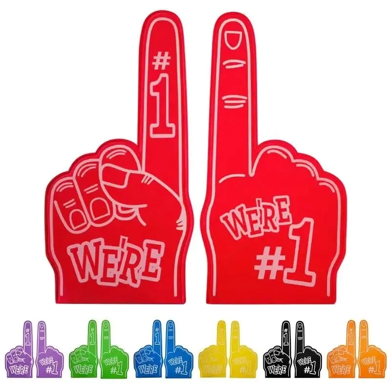 18-Inch Cheerleading Foam Finger Gloves- Sports Fan Prop 4