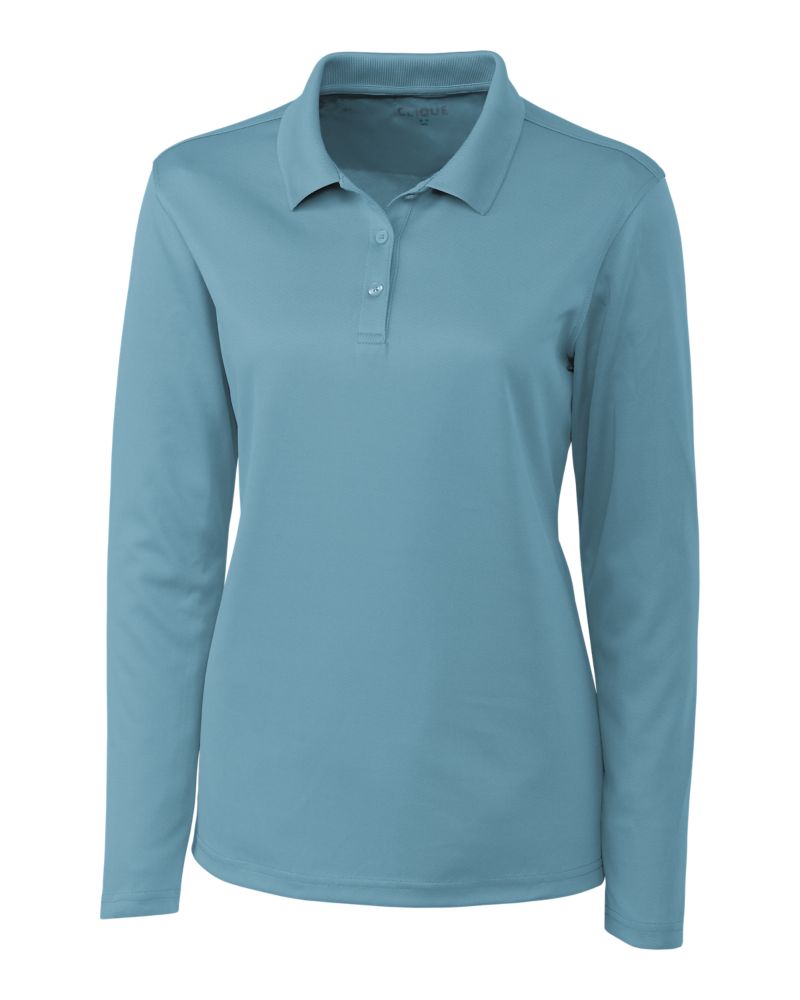 Clique Spin Solution-dyed Performance Pique Womens Long Sleeve Polo 28