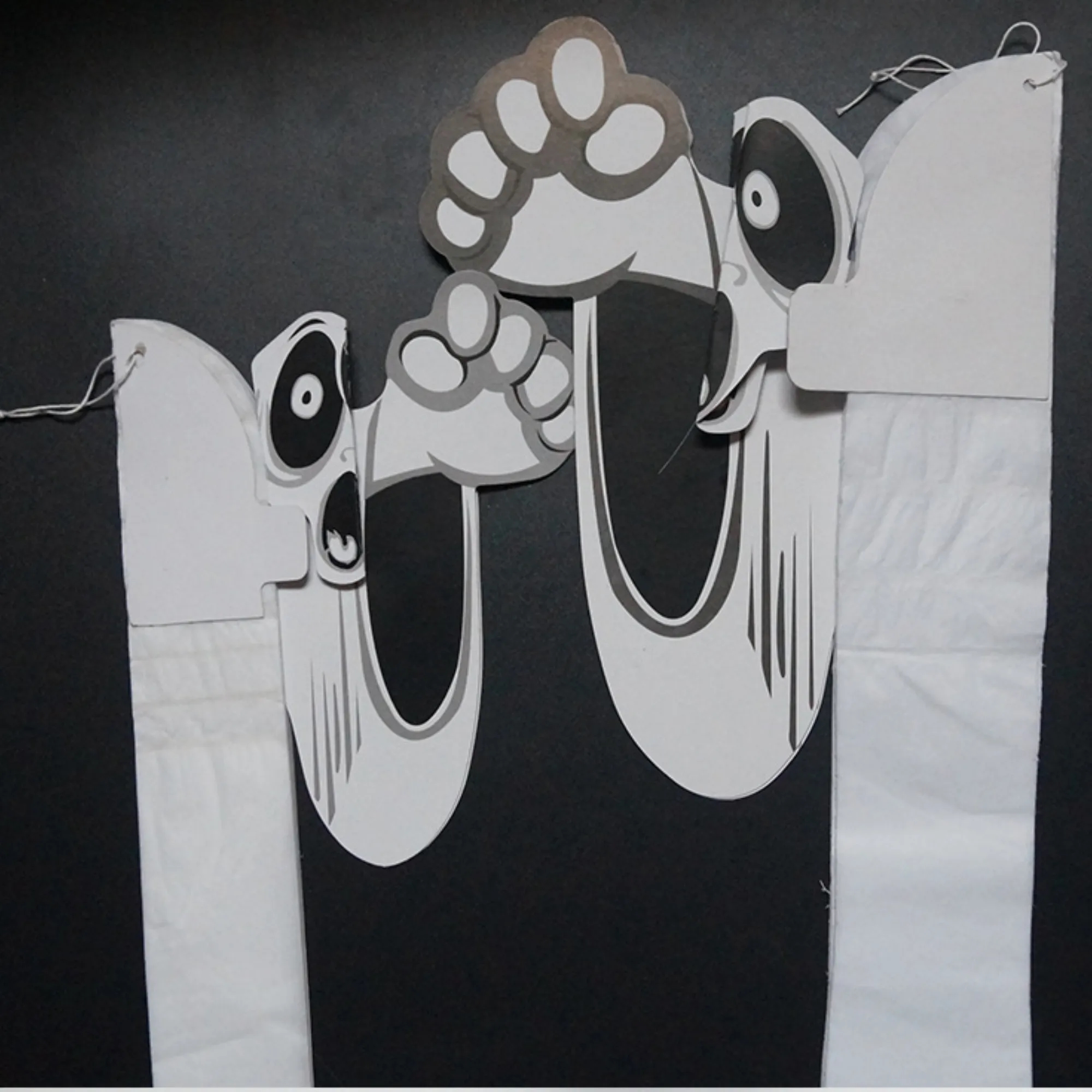 Paper Ghost Halloween Honeycomb Decorations 4