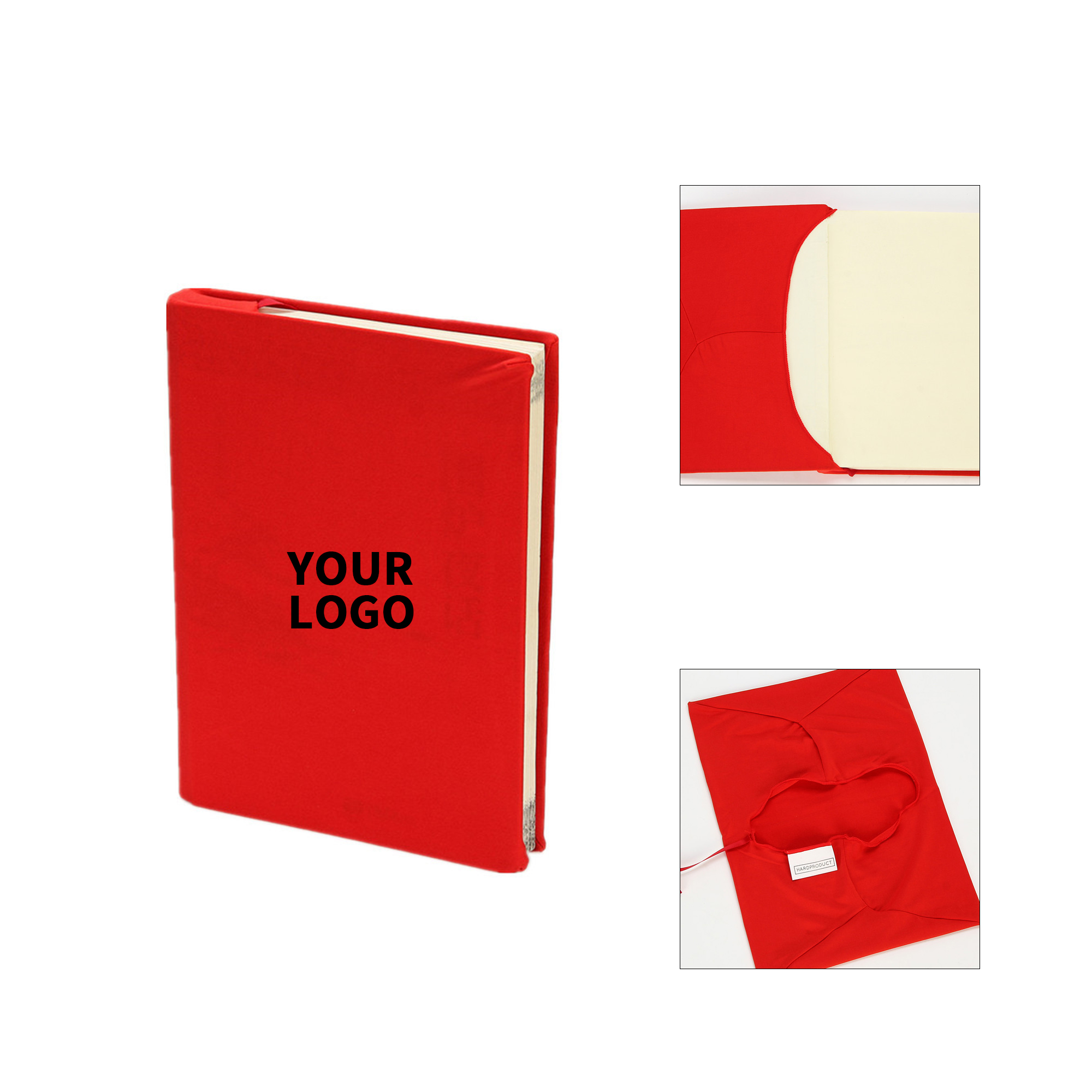Stretch Fabric Book Cover With Ribbon Marker 1