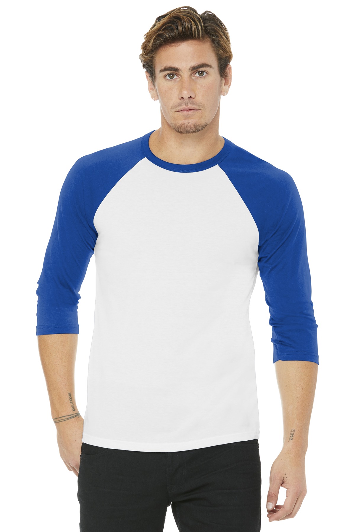 BELLA+CANVAS Unisex 3/4-Sleeve Baseball Tee. BC3200 38