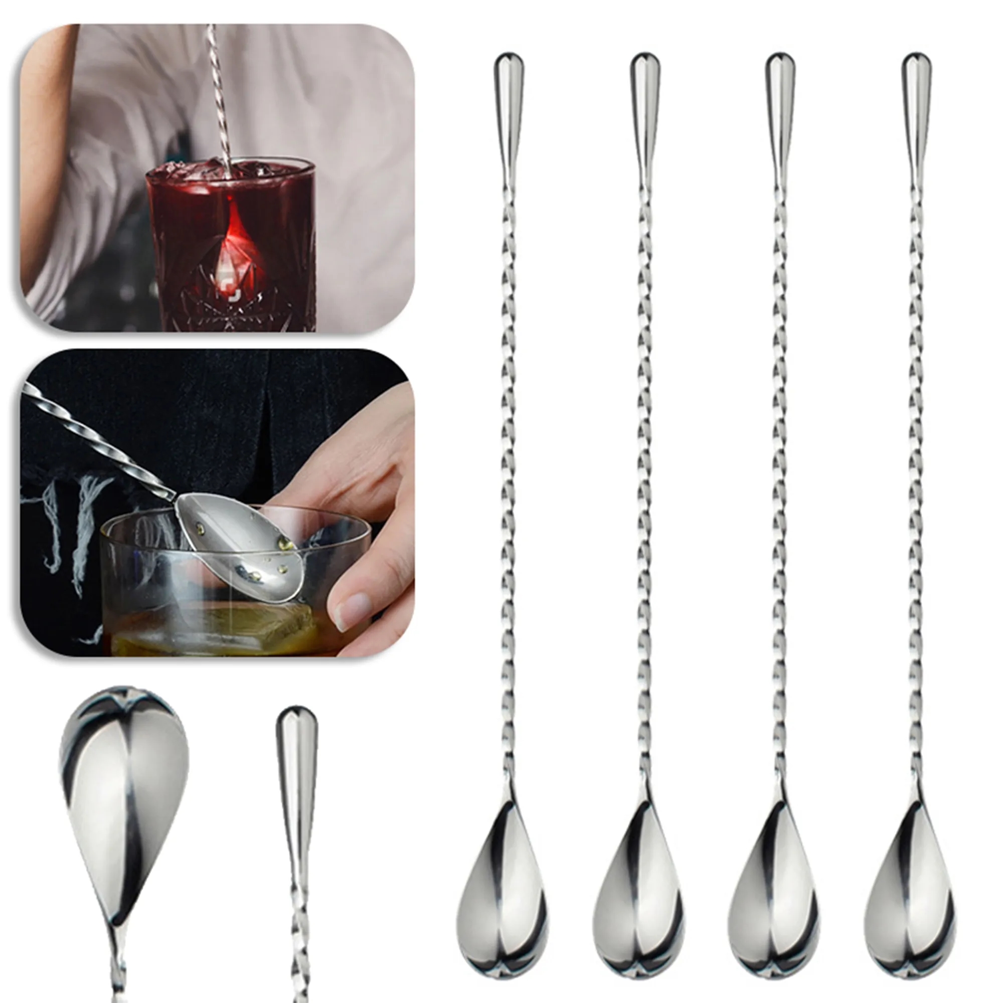 Stainless Steel Bar Cocktail Spoon
