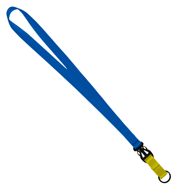 3/4" Multi color (Top and bottom) Nylon Lanyard with Plastic Slide Buckle R 71