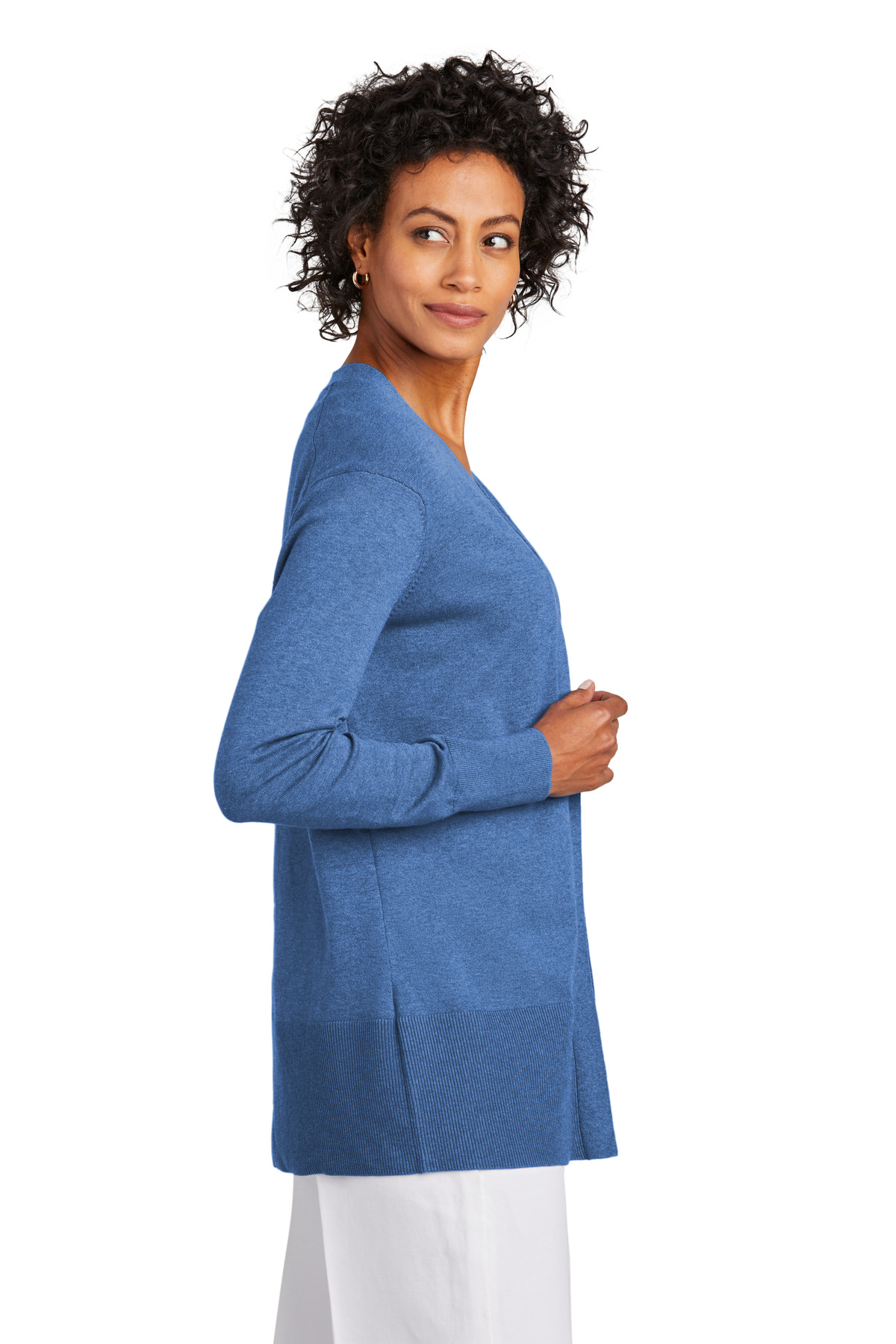 Women's Cotton Stretch Long Cardigan Sweater