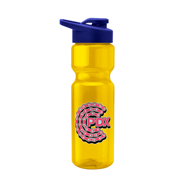 Blazer 28oz Transparent Bike Bottle w/Drink-thru Lid 2580