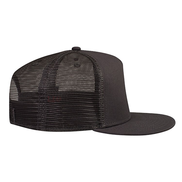 OTTO CAP® OTTO SNAP 5 Panel Pro Style Mesh Back Trucker Snapback Hat 11