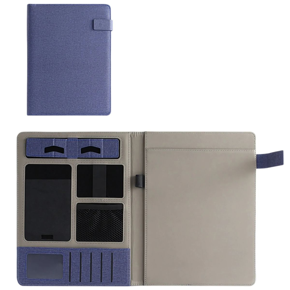PU Folder with Pen Loop and Multi Pockets 5