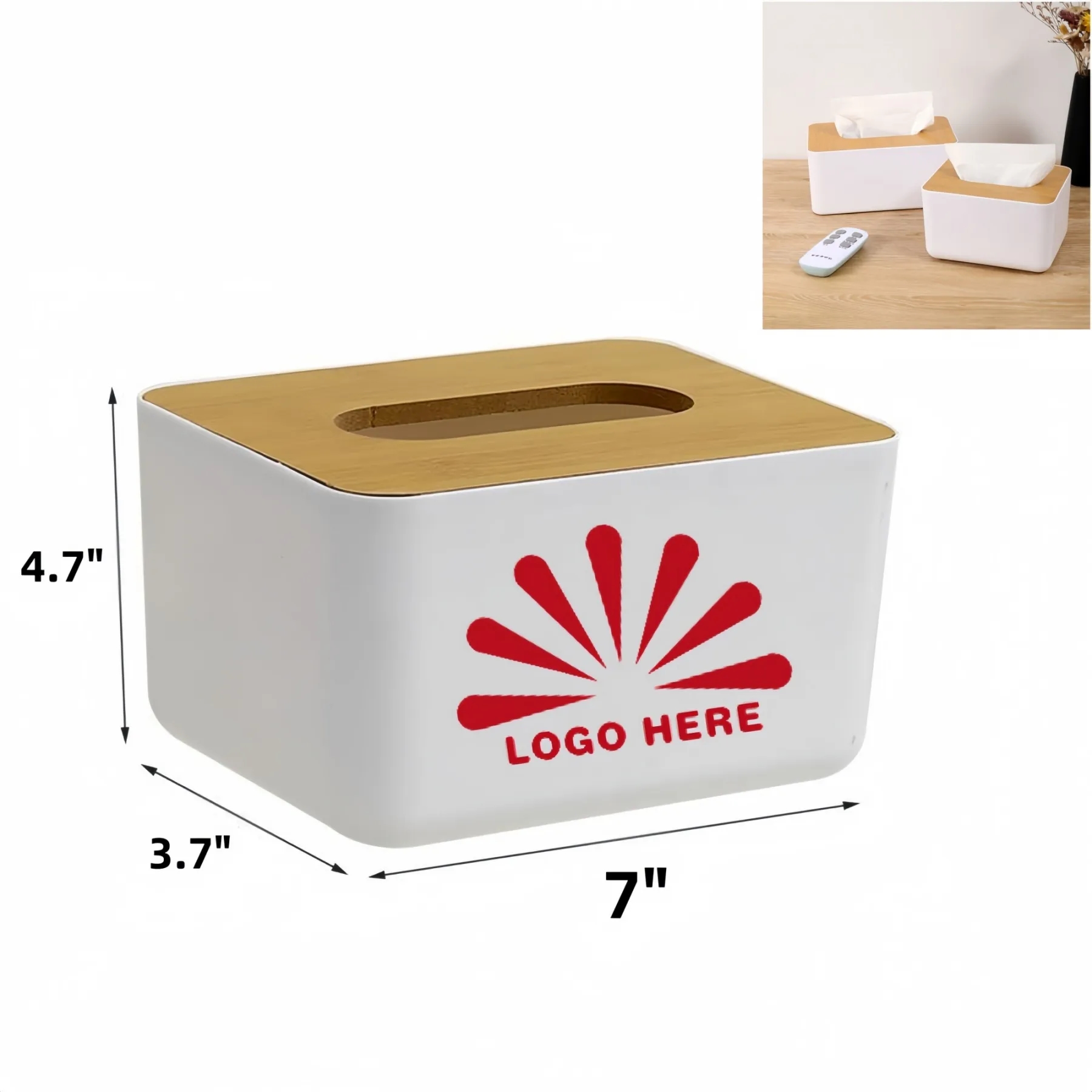 Free Setup Of Logo Plastic Tissue Box 2
